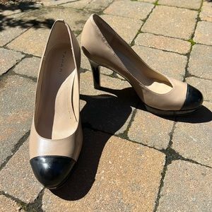 Two Tone Tahari Pumps